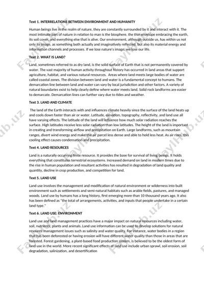 interrelations between environment and humanity — DOCX