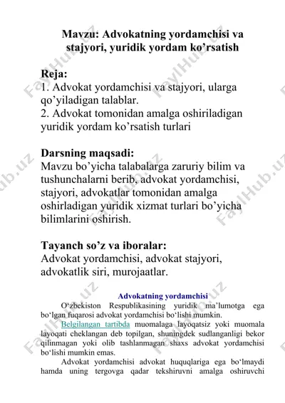 advokat yordamchisi — DOC
