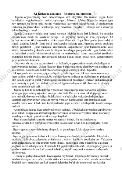 kiskacha anatomo-fiziologik ma’lumotlar — DOC