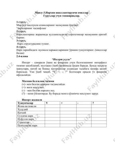 куйида берилган кўрсаткичлардан фойдаланган холда хар бир бирлик махсулот учун критик нуктани аникланг. критик нуктani тенгламalar теги: — DOCX