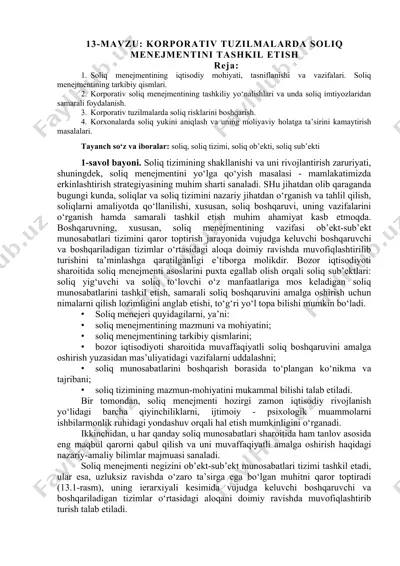 soliq menejmenti — DOCX