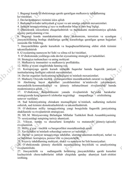 o‘zbekistonga qarshi qaratilgan mafkuraviy tahdidlar — DOC