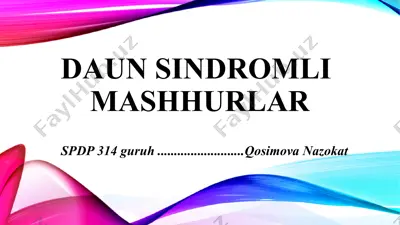 daun sindromi — PPTX