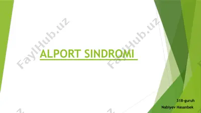 alport sindromi — PPTX
