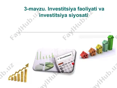 investitsiya faoliyati va investitsiya siyosati — PPT