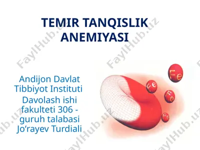 temir tanqislik anemiyasi — PPTX