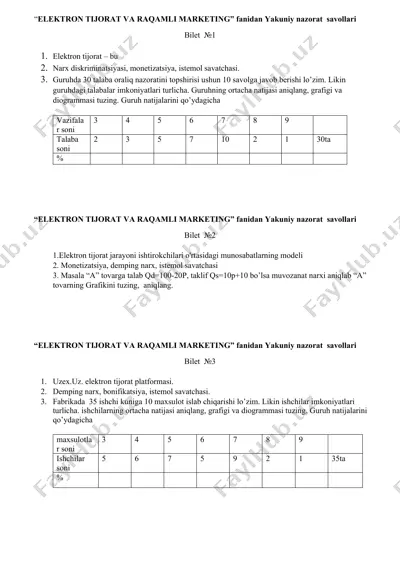 elektron tijorat va raqamli marketing — DOCX
