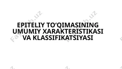 epiteliy to‘qimasi — PPTX