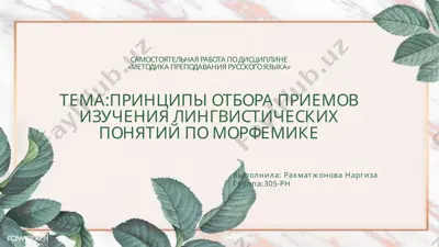 методика преподавания русского языка — PPTX