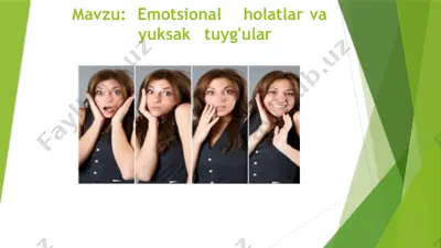 emotsional holatlar va yuksak tuyg'ular — PPTX