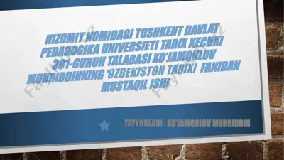 toshkent davlat universiteti pedagogika toshkent davlat universiteti toshkent davlat universiteti toshkent davlat universiteti pedagogika — PPTX