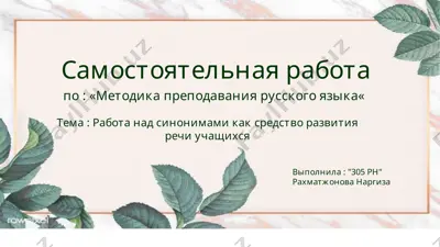 методика преподавания русского языка — PPTX