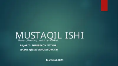 jibergning pushti temiratkisi — PPTX