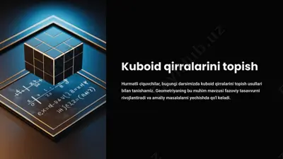 kuboid qirralarini topish — PPTX