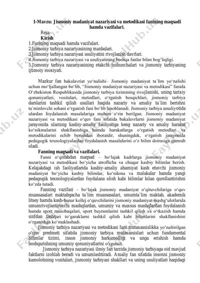 jismoniy madaniyat nazariyasi va metodikasi — PDF