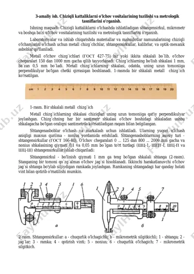 metall o'lchov chizg`ichlari — PDF