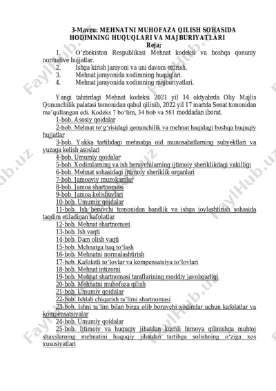 mehnat kodeksi 2021 — PDF
