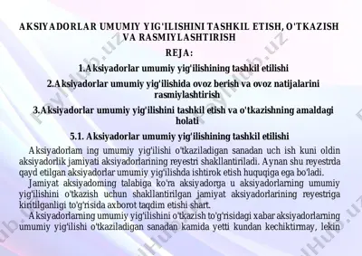 aksiyadorlar umumiy yig'ilishi — PDF