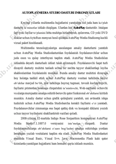autoplay media studio dasturi — PDF