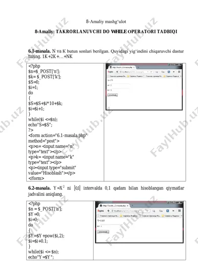 amaliy mashg‘ulot — PDF