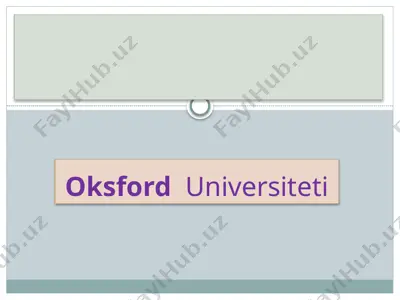 oksford universiteti — PPTX