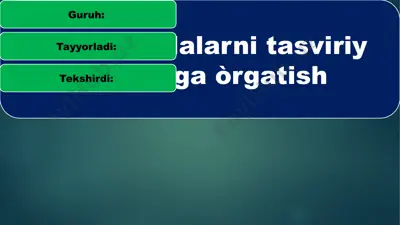 bolalarni tasviriy faoliyatga òrgatish — PPTX