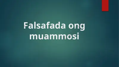 falsafada ong muammosi — PPTX