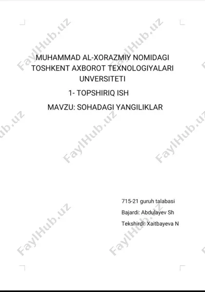 muhammad al-xorazmiy nomidagi toshkent axborot texnologiyalari unversiteti — PDF