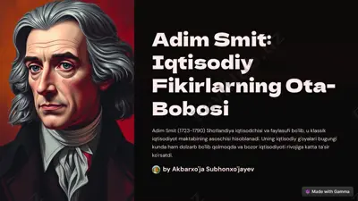 adim smit: iqtisodiy fikirlarning ota-bobosi — PDF