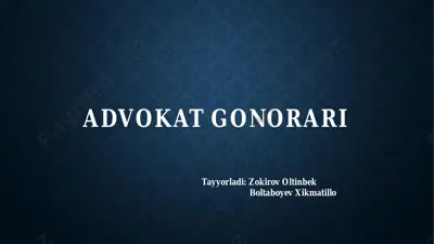 advokat gonorari — PDF