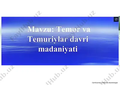 temur va temuriylar davlati — PDF