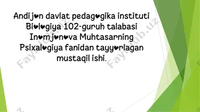 o‘spirinlik davri psixologiyasi — PDF