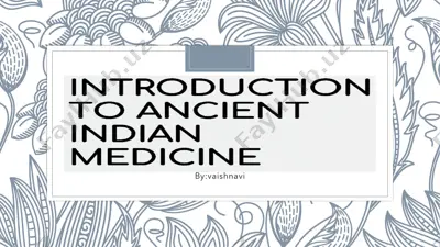 introduction to ancient indian medicine — PDF