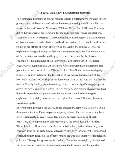 case study environmental problems — DOCX