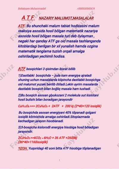 atf nazariy malumot — PDF