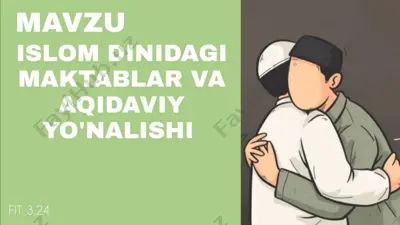 islom dinidagi maktablar va aqidaviy yo'nalishlar — PDF