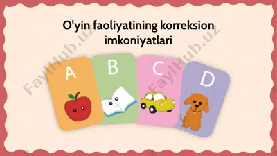 o'yin faoliyatining korreksion imkoniyatlari — PDF