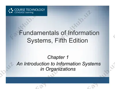 fundamentals of information systems, fifth edition — PDF