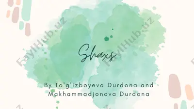 shaxs psixologiyasi — PDF