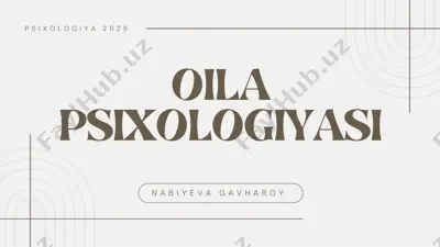 oila psixologiyasi — PDF