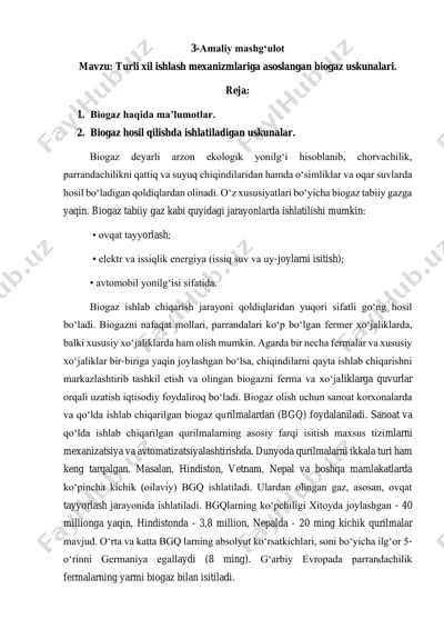 biogaz uskunasi — PDF