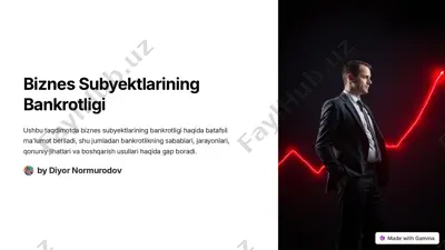 biznes subyektlarining bankrotligi — PDF