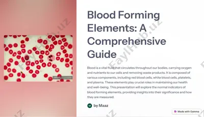blood forming elements: a comprehensive guide — PDF