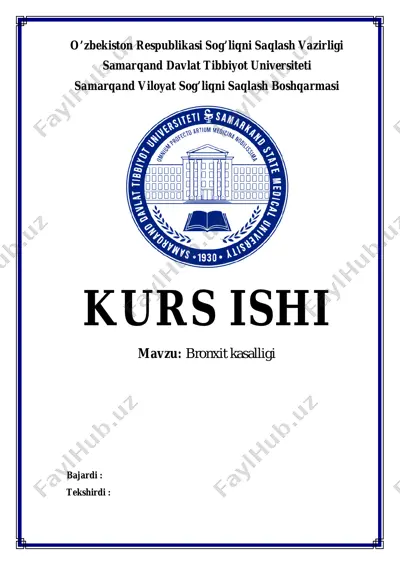 bronxit kasalligi — PDF