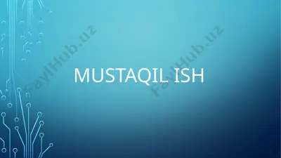 tibbiyotda ovqatlanish nazariyasi va parxez stollari — PPTX