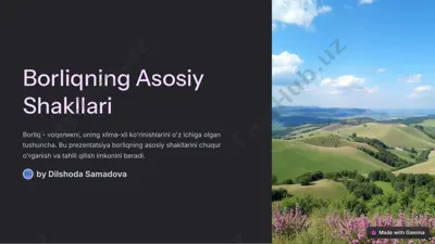 borliqning asosiy shakllari — PDF