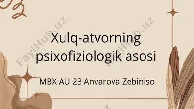 nerv sistemasi va xulq-atvor — PDF