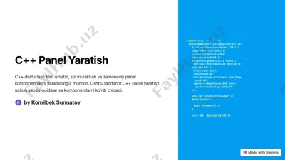 c++ panel yaratish — PDF