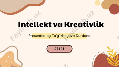 intellekt va kreativlik — PDF