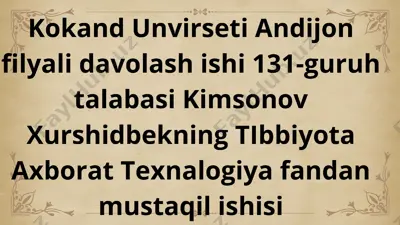 an’anaviy tibbiyot — PDF